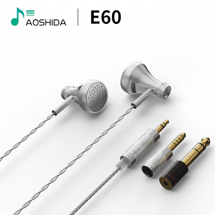 AOSHIDA E60 14.2mm Patented Diaphragm Dynamic Driver Flat Earphones