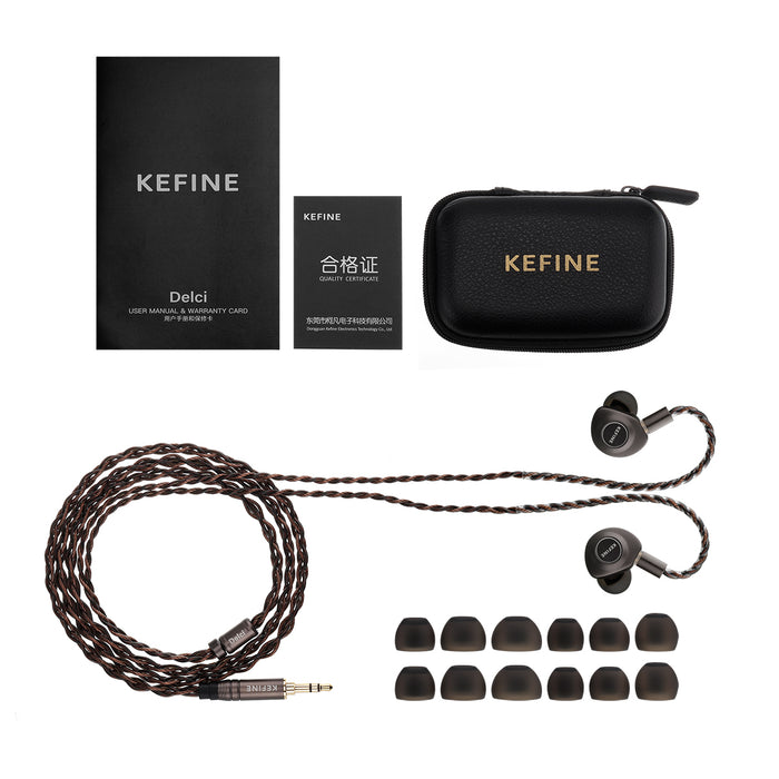 KEFINE Delci 10mm DLC+PU Diaphragm Dynamic Driver Hifi Wired IEM