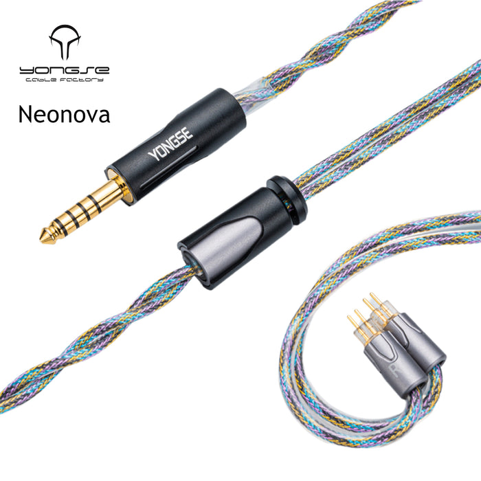 Yongse Neonova Pure Silver+Silver Plated Single Crystal Copper Coaxial Structure Earphone Cable
