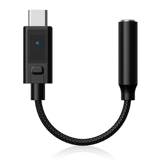 KZ AM02 Portable DAC Decoding Amplifier USB C to 3.5mm Audio Adapter with Professional 4-Stage EQ Tuning