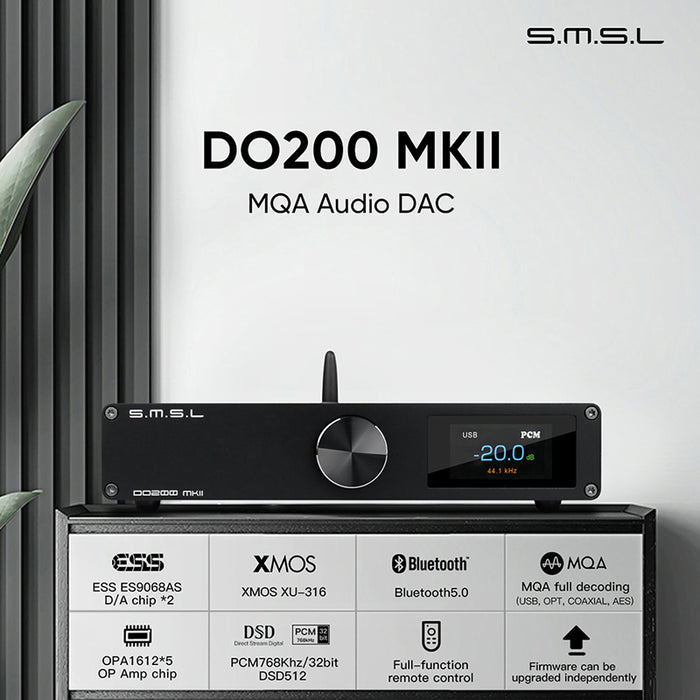 SMSL DO200 MKII ES9068AS*2 MQA Decoder BT5.0