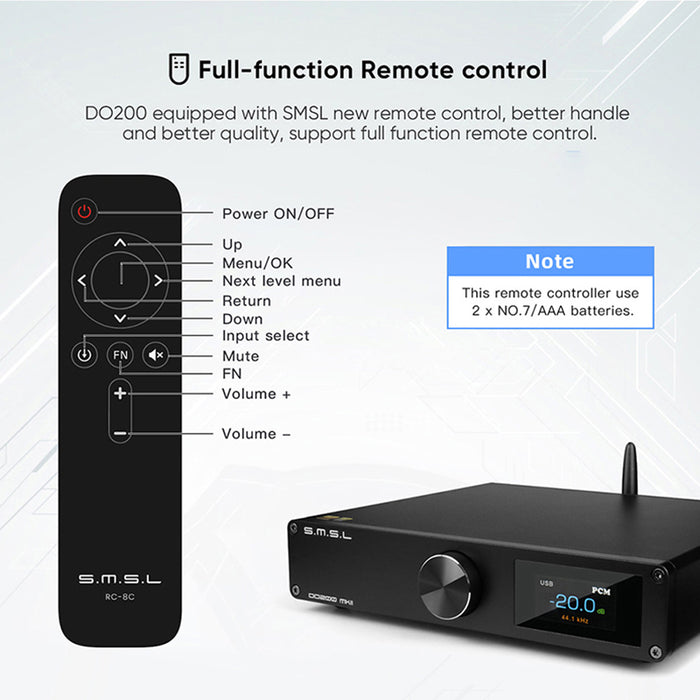 SMSL DO200 MKII ES9068AS*2 MQA Decoder BT5.0
