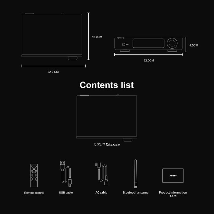 TOPPING D90 III Discrete Fully Balanced HiFi DAC BT5.1 Hi-Res Decoder