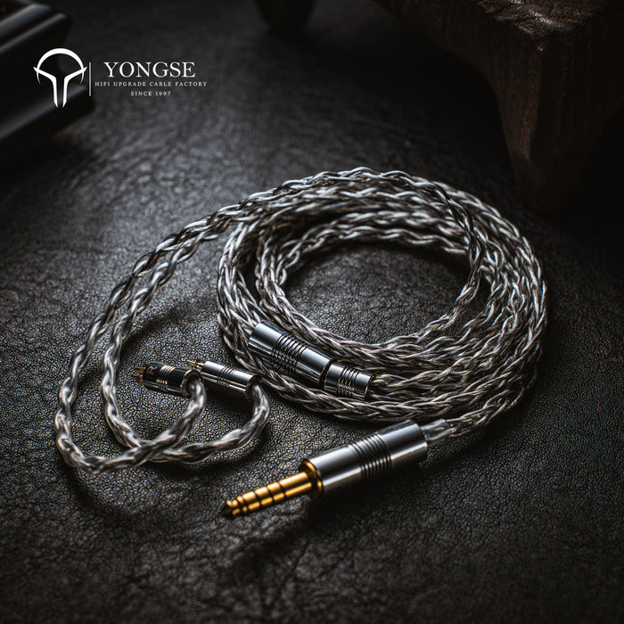 YONGSE Lunar 7N Silver-Plated Single Crystal Copper Earphone Upgrade Cable
