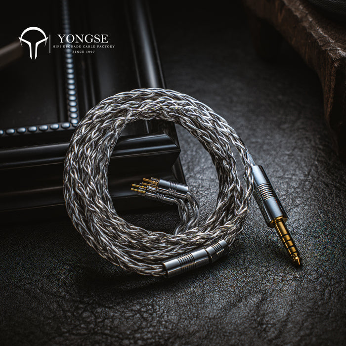 YONGSE Lunar 7N Silver-Plated Single Crystal Copper Earphone Upgrade Cable