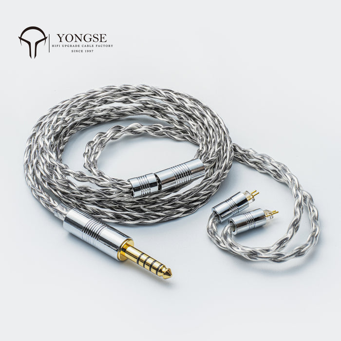 YONGSE Lunar 7N Silver-Plated Single Crystal Copper Earphone Upgrade Cable