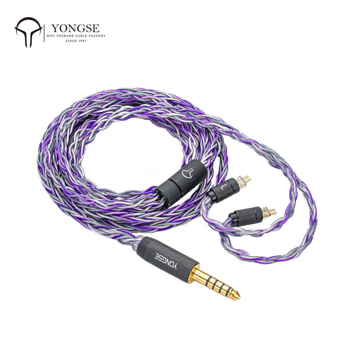 YONGSE Sakurple 8core Silver-plated Monocrystalline Copper Earphone Upgrade Cable
