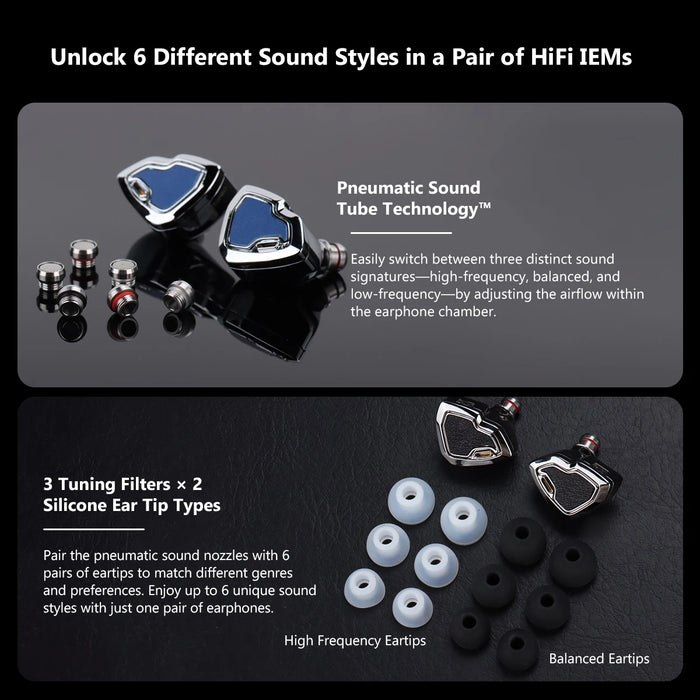HIDIZS MS2 PRO 1BA + 1DD Hybrid HiFi In-ear Monitors Earphone Hi-Res Audio IEM 0.78mm Wired Music Earbuds