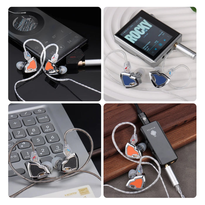 HIDIZS MS2 PRO 1BA + 1DD Hybrid HiFi In-ear Monitors Earphone Hi-Res Audio IEM 0.78mm Wired Music Earbuds