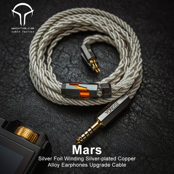 Yongse Mars Earphones Upgrade Cable Silver Foil Winding Silver-plated Copper Alloy Earphones Upgrade Cable