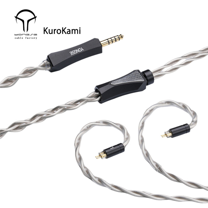 Yongse KuroKami 6N Silver-plated Single Crystal Copper + Graphene Shielding Layer Headphone cable 1.5m For Headsets