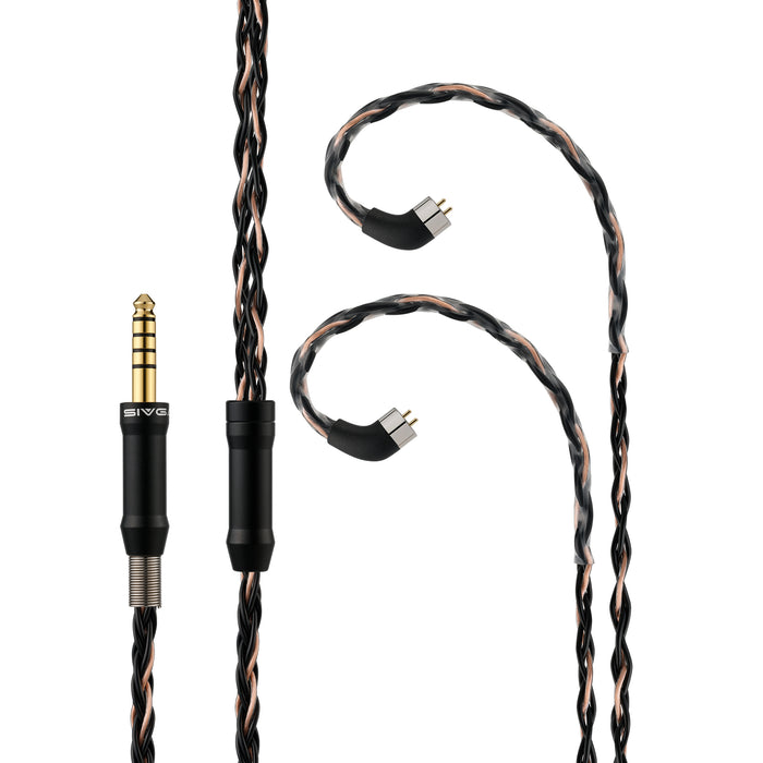 SIVGA Nightingale PRO Earphones Wired Zebra Wood Cover 0.78mm 2pin 4.4 in Ear Flat Speaker HIFI Gaming Earphones Music Accessory