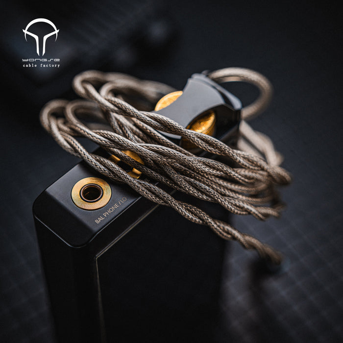 Yongse GreyBunny Single Crystal Copper + Silver-plated Single Crystal Copper Center ＆ Graphene Insulation Earphone Cable