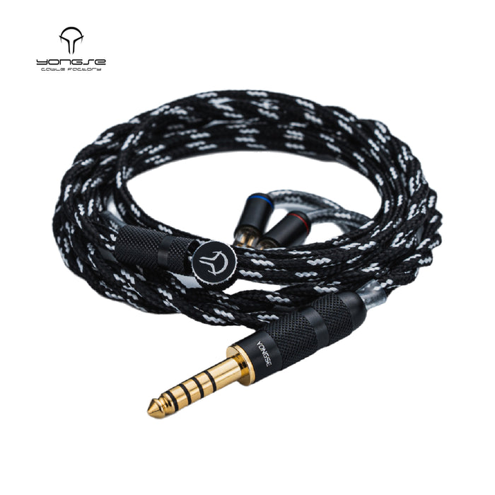 YONGSE Piano Mono-crystal Copper Earphones Upgrade Cable