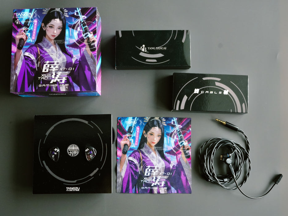 TANGZU Xue Tao 10mm Single Dynamic Driver Glass Diaphragm Unit Gaming In-Ear Monitor Headphones