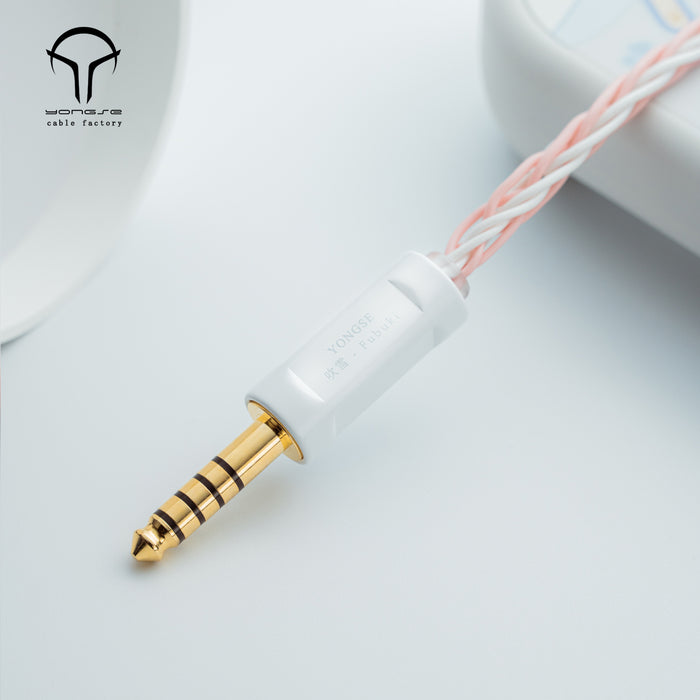 YONGSE Fubuki 6N High Quality 8 Strands Silver Plated Single Crystal Copper Earphone cable