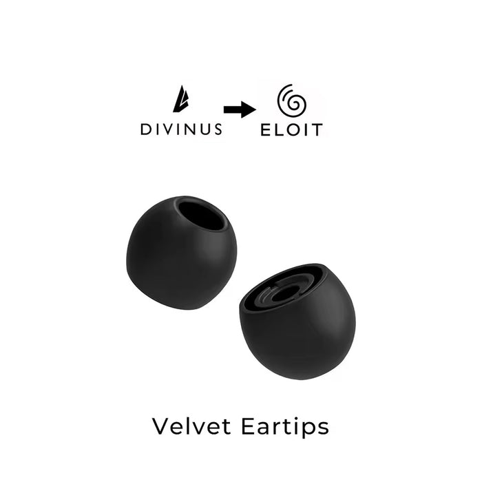 ELOIT/ Divinus Velvet Silicone Earphones Ear Tips for Nozzle Size 3-5mm, Soft Deeply Eartips For IEMs Earbuds AFUL Performer 5/8