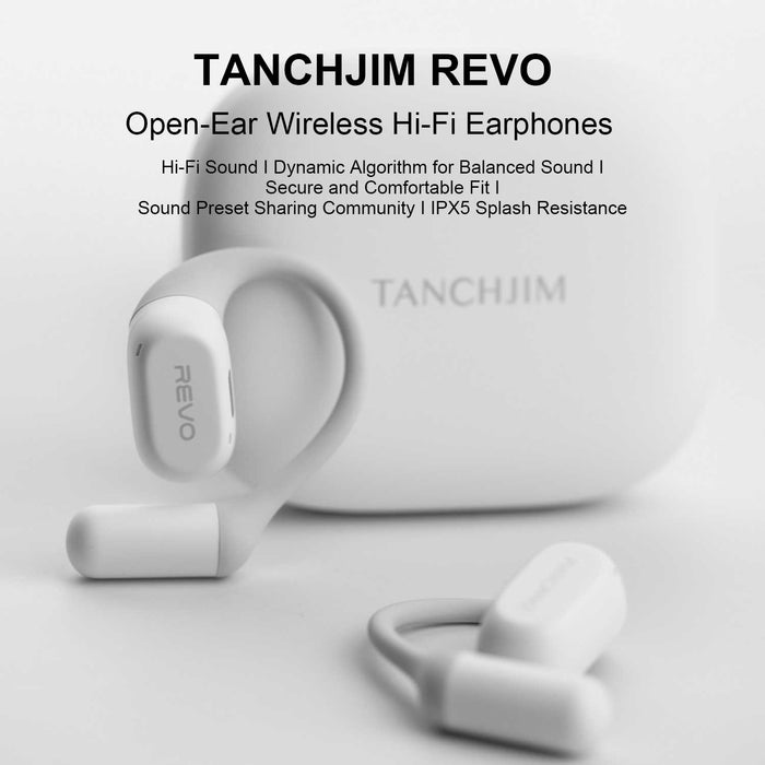 TANCHJIM REVO Open-Ear Wireless Hi-Fi Earphones | Bluetooth 6.0 LDAC | 18×11mm Racetrack Driver | 9.5H+29H Battery | IPX5