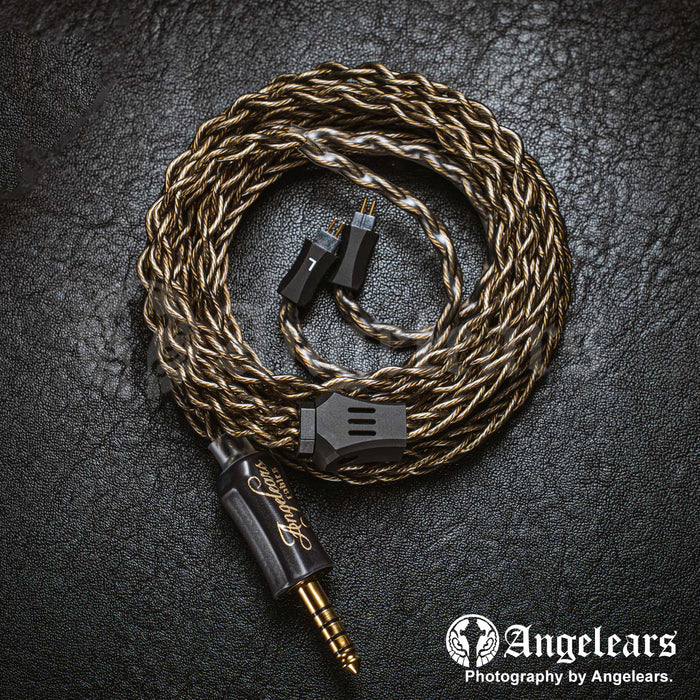 Angelears Phoenix 2.0 Upgraded Earphone Cable Litz 5N Silver Plated LCOFC Copper+Golden Litz Plated SPC+7N Gold-Plated OCC