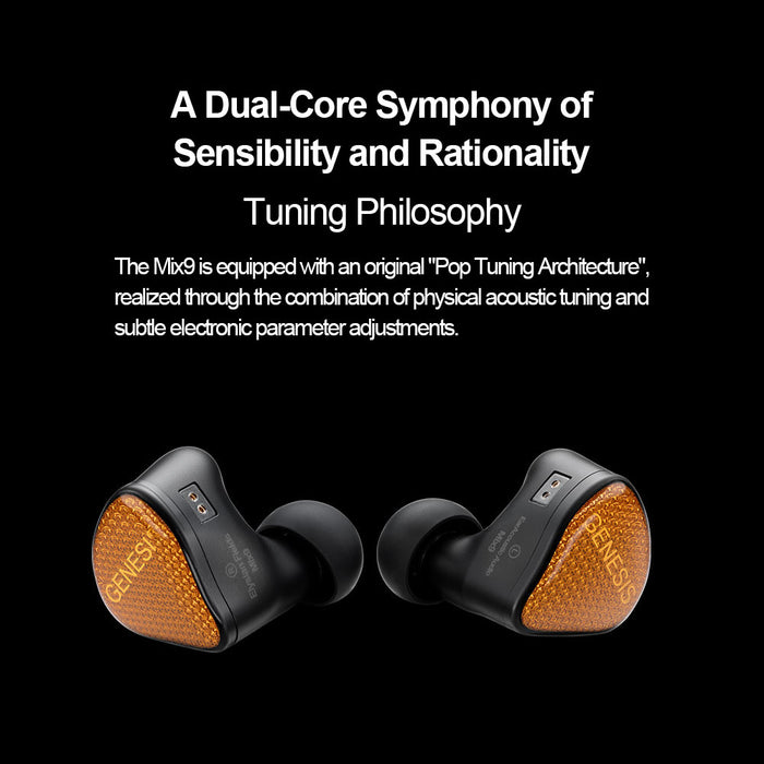 EarAcoustic Audio GENESIS-MiX9 In-ear 9-driver Planar DD BA Earphones