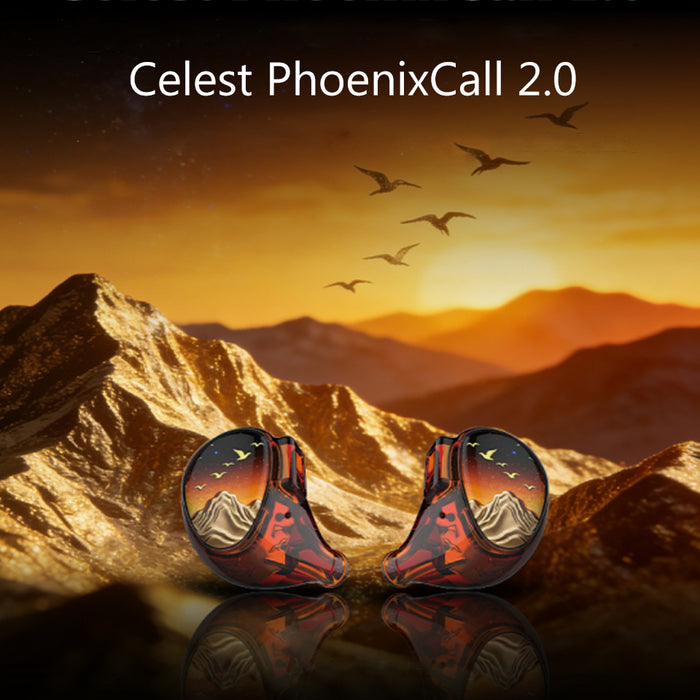 Celest PhoenixCall 2.0 2DD +2BA +2Planar Upgraded HiFi In-Ear Headphones Switchable Cable 3.5mm+4.4mm