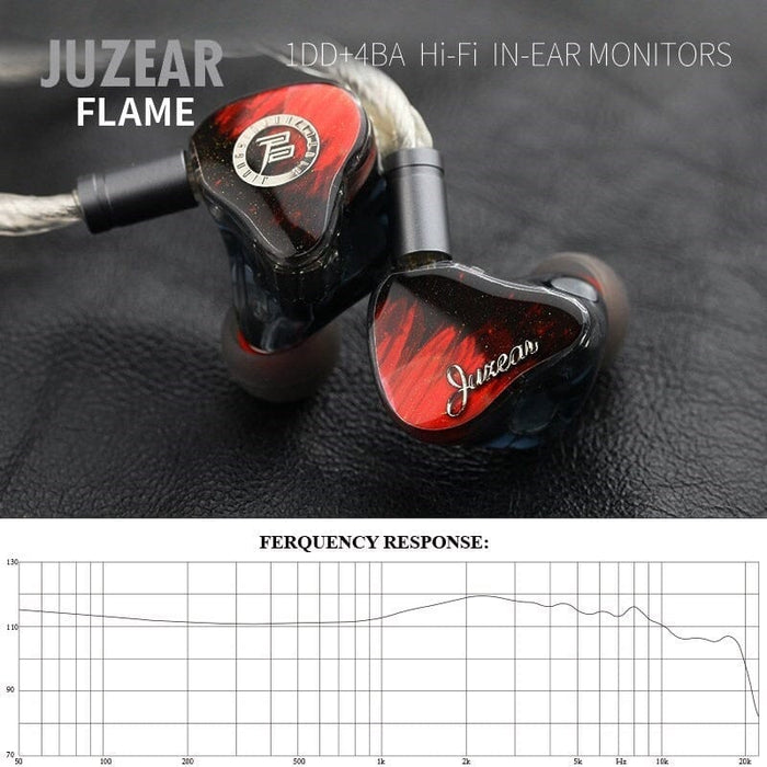 JUZEAR FLAME 1DD+4BA Hybrid In-Ear Earphone Monitor