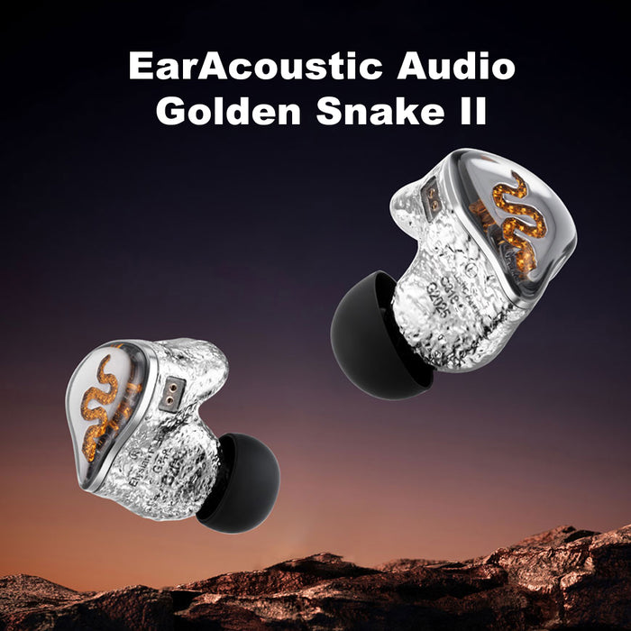 EarAcoustic Audio Golden Snake II Metallic Earphones Titanium-Gold Driver