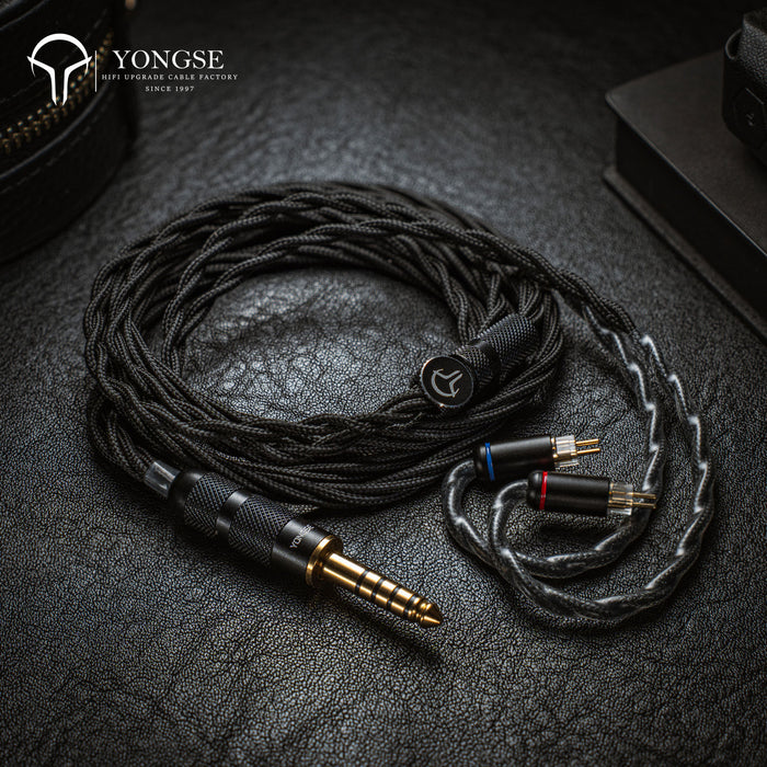 YONGSE BlackMamba Earphones Upgrade Cable High Purity Single Crystal Copper
