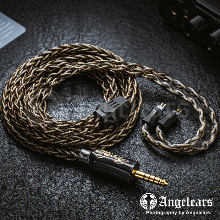 Angelears Phoenix 2.0 Upgraded Earphone Cable Litz 5N Silver Plated LCOFC Copper+Golden Litz Plated SPC+7N Gold-Plated OCC
