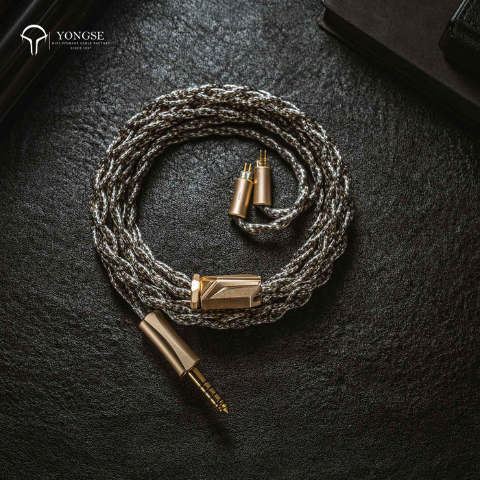 Yongse Vanguard Earphones Cable Hybrid Single Crystal Copper & Silver-Plated Copper with Coaxial Insulation