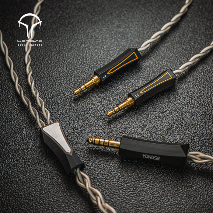 Yongse KuroKami 6N Silver-plated Single Crystal Copper + Graphene Shielding Layer Headphone cable 1.5m For Headsets