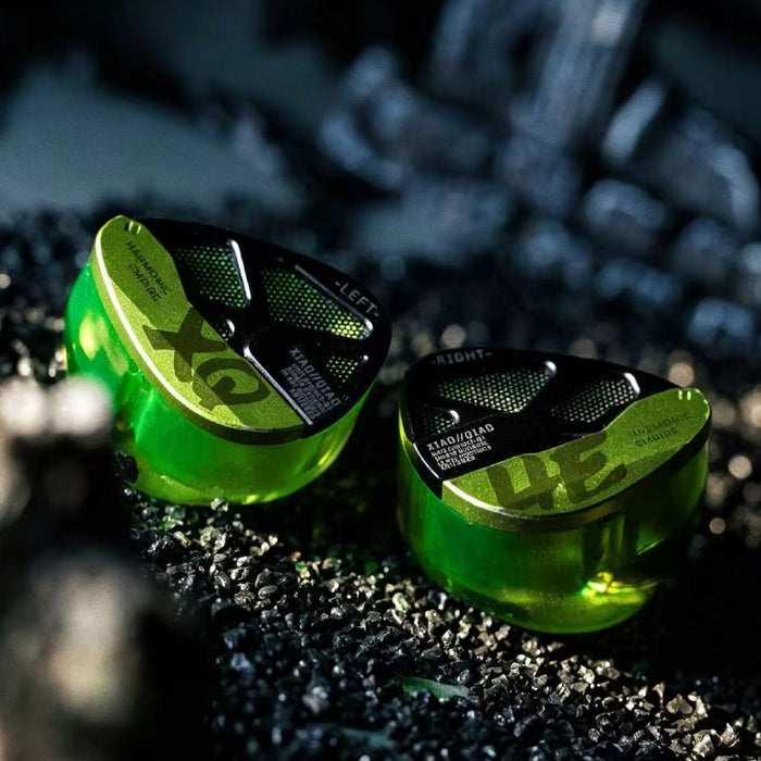 Harmonic Empire XIAOQIAO Rock Edition 1DD Hi-Fi In-Ear Earphones Wired Earbuds with Furukawa OFC Cable for Audiophiles