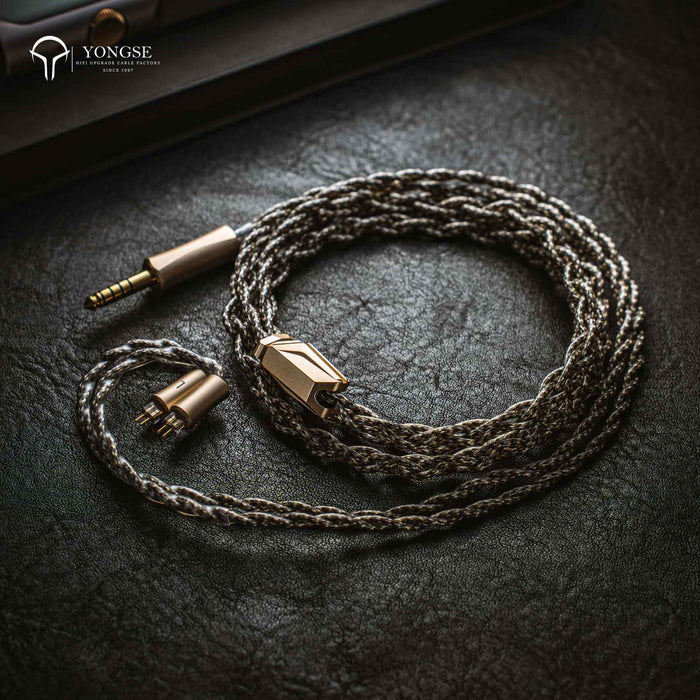 Yongse Vanguard Earphones Cable Hybrid Single Crystal Copper & Silver-Plated Copper with Coaxial Insulation