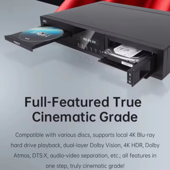 GIEC-G5600 True 4K Ultra HD Blu-ray Player Dolby Vision HDD Player DVD Player Home CD