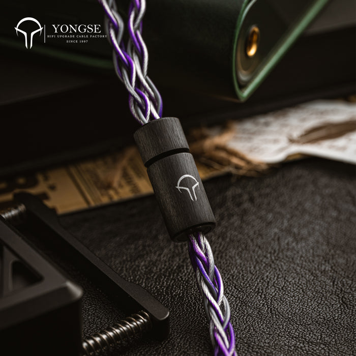 YONGSE Sakurple 8core Silver-plated Monocrystalline Copper Earphone Upgrade Cable