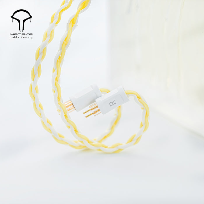 YONGSE Daisy 6N High Quality 8 Strands Silver Plated Single Crystal Copper Earphone cable