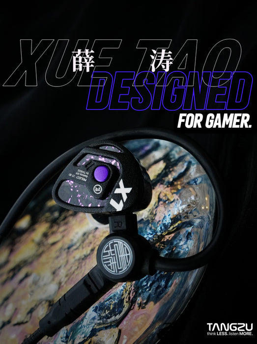 TANGZU Xue Tao 10mm Single Dynamic Driver Glass Diaphragm Unit Gaming In-Ear Monitor Headphones