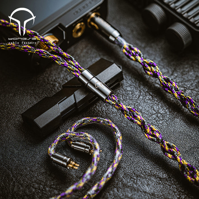 Yongse 1947Pro 6N 4 strands Single Crystal Copper Silver Plated Earsphones Cable