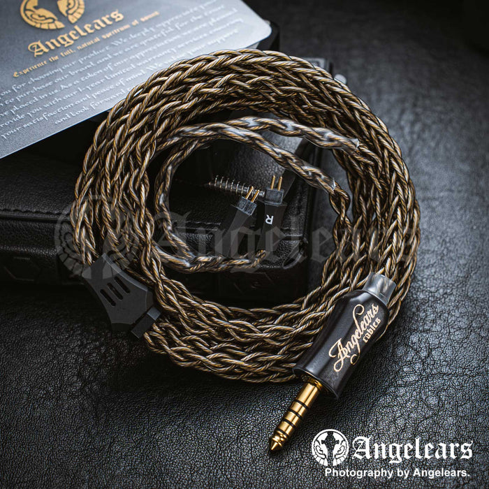 Angelears Phoenix 2.0 Upgraded Earphone Cable Litz 5N Silver Plated LCOFC Copper+Golden Litz Plated SPC+7N Gold-Plated OCC