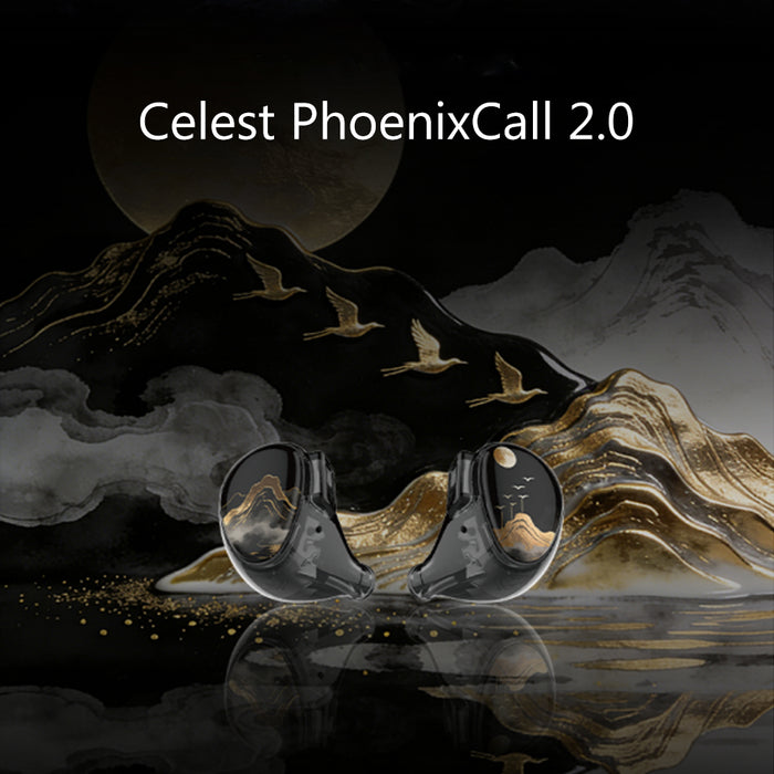Celest PhoenixCall 2.0 2DD +2BA +2Planar Upgraded HiFi In-Ear Headphones Switchable Cable 3.5mm+4.4mm