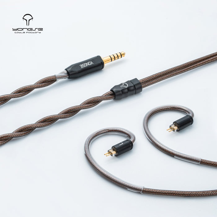 YONGSE Mech-X Silver Plated Mono-crystal Copper Earphone Upgrade Cable with Graphene Shielding