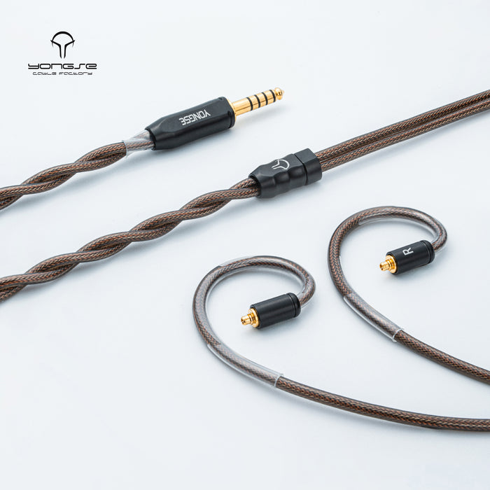 YONGSE Mech-X Silver Plated Mono-crystal Copper Earphone Upgrade Cable with Graphene Shielding