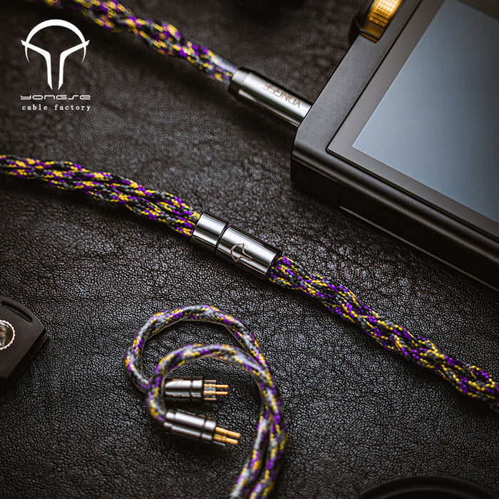 Yongse 1947Pro 6N 4 strands Single Crystal Copper Silver Plated Earsphones Cable