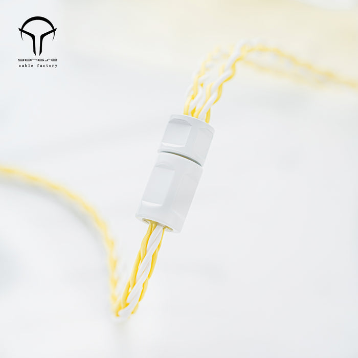 YONGSE Daisy 6N High Quality 8 Strands Silver Plated Single Crystal Copper Earphone cable