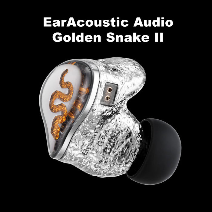 EarAcoustic Audio Golden Snake II Metallic Earphones Titanium-Gold Driver