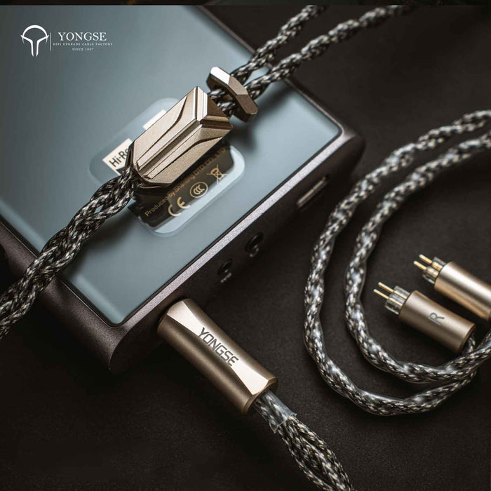 Yongse Vanguard Earphones Cable Hybrid Single Crystal Copper & Silver-Plated Copper with Coaxial Insulation