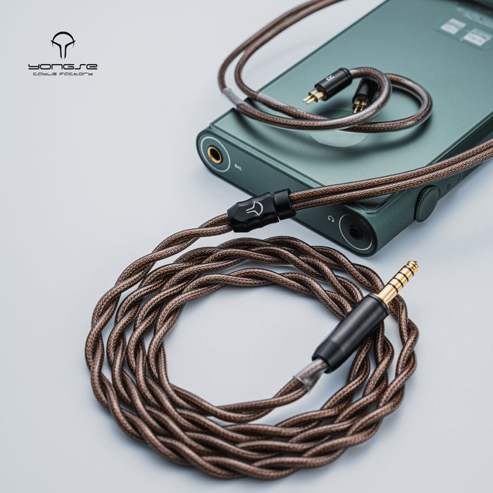 YONGSE Mech-X Silver Plated Mono-crystal Copper Earphone Upgrade Cable with Graphene Shielding