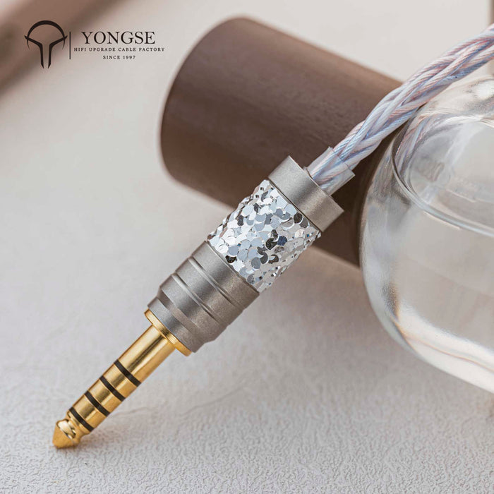 YONGSE Spark 8core 6N Litz Structure Hybrid Braid Furukawa Oxygen-Free Copper + Silver-plated Copper Earphone Upgrade Cable