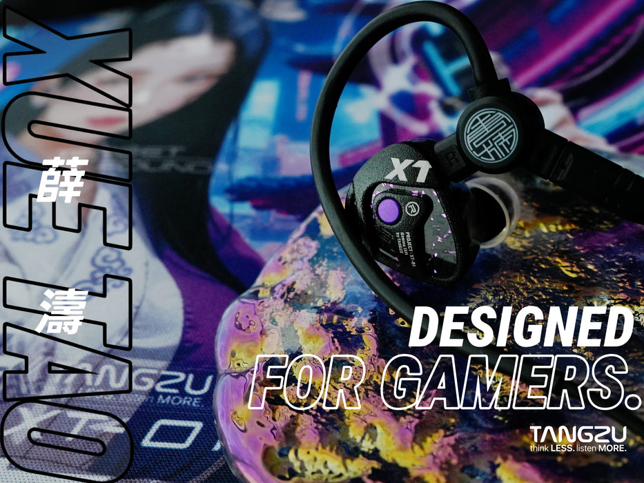 TANGZU Xue Tao 10mm Single Dynamic Driver Glass Diaphragm Unit Gaming In-Ear Monitor Headphones