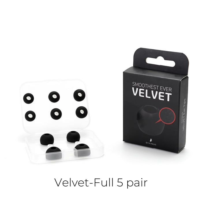 ELOIT/ Divinus Velvet Silicone Earphones Ear Tips for Nozzle Size 3-5mm, Soft Deeply Eartips For IEMs Earbuds AFUL Performer 5/8
